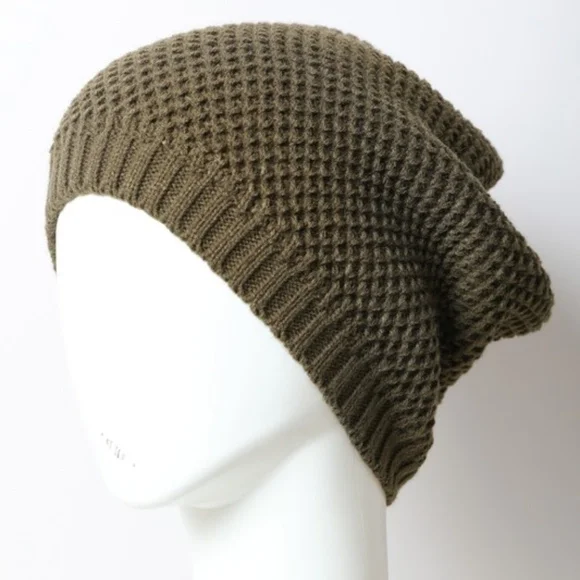 Cozy Waffle Knit slouchy boho Beanie - Picture 7 of 10